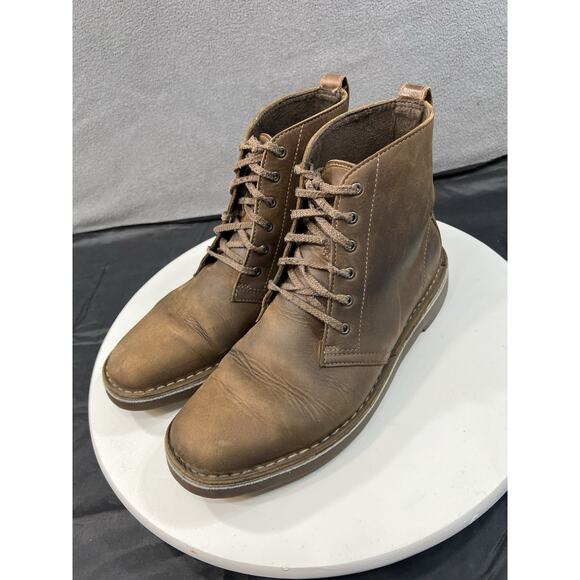 Clarks Desert Bushacre Ankle Boots 6-Eye Lace Up Brown Leather Men Size 7.5 - Picture 4 of 16